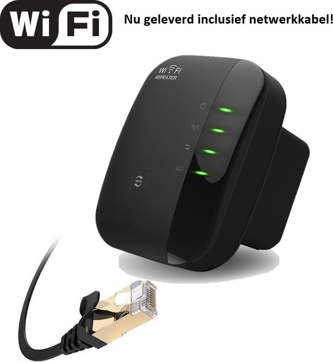 Living Needs WiFi Versterker Stopcontact – 1200 Mbps – Plug & Play – Zwart - Image 4