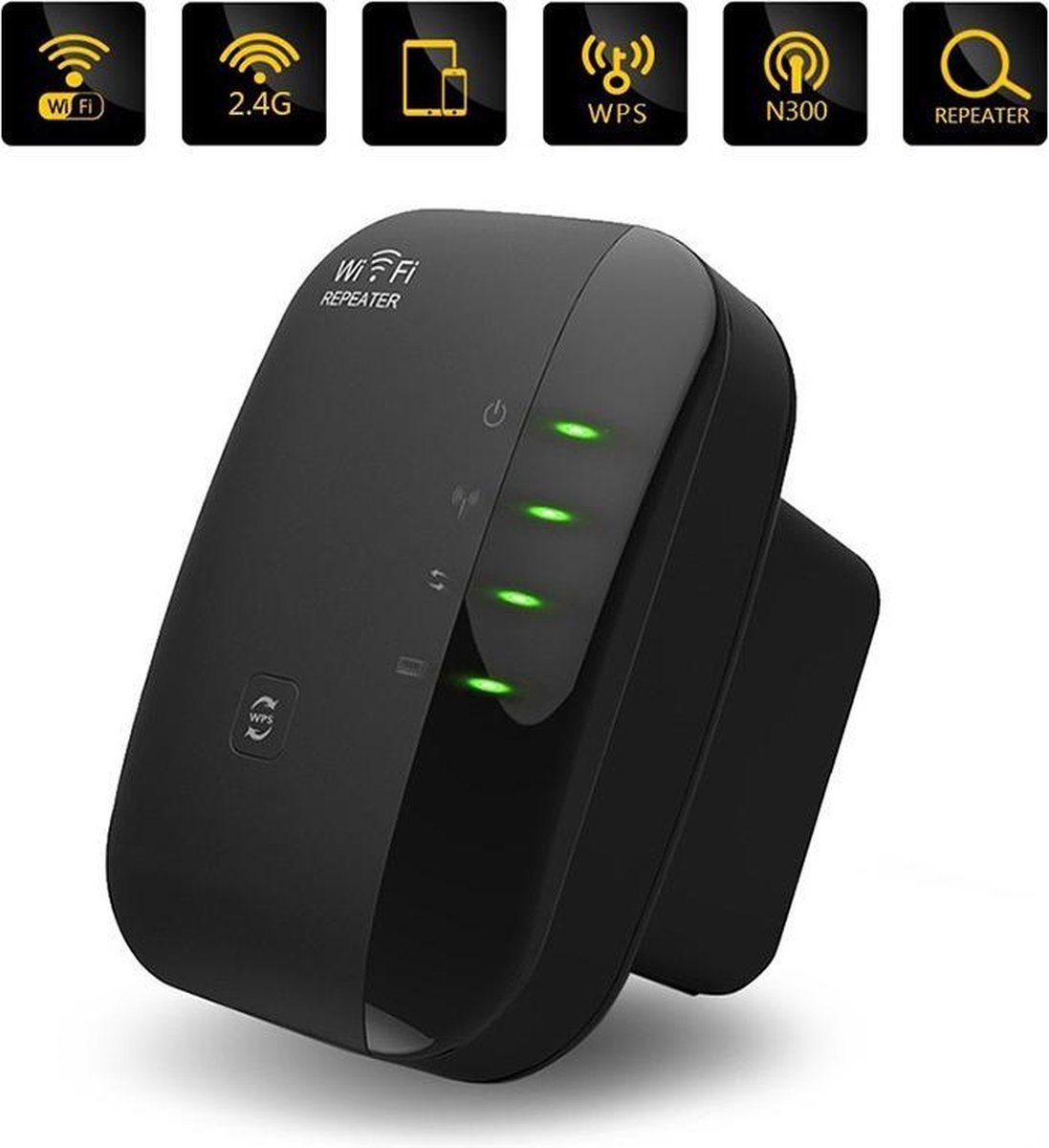 Living Needs WiFi Versterker Stopcontact – 1200 Mbps – Plug & Play – Zwart - Image 5