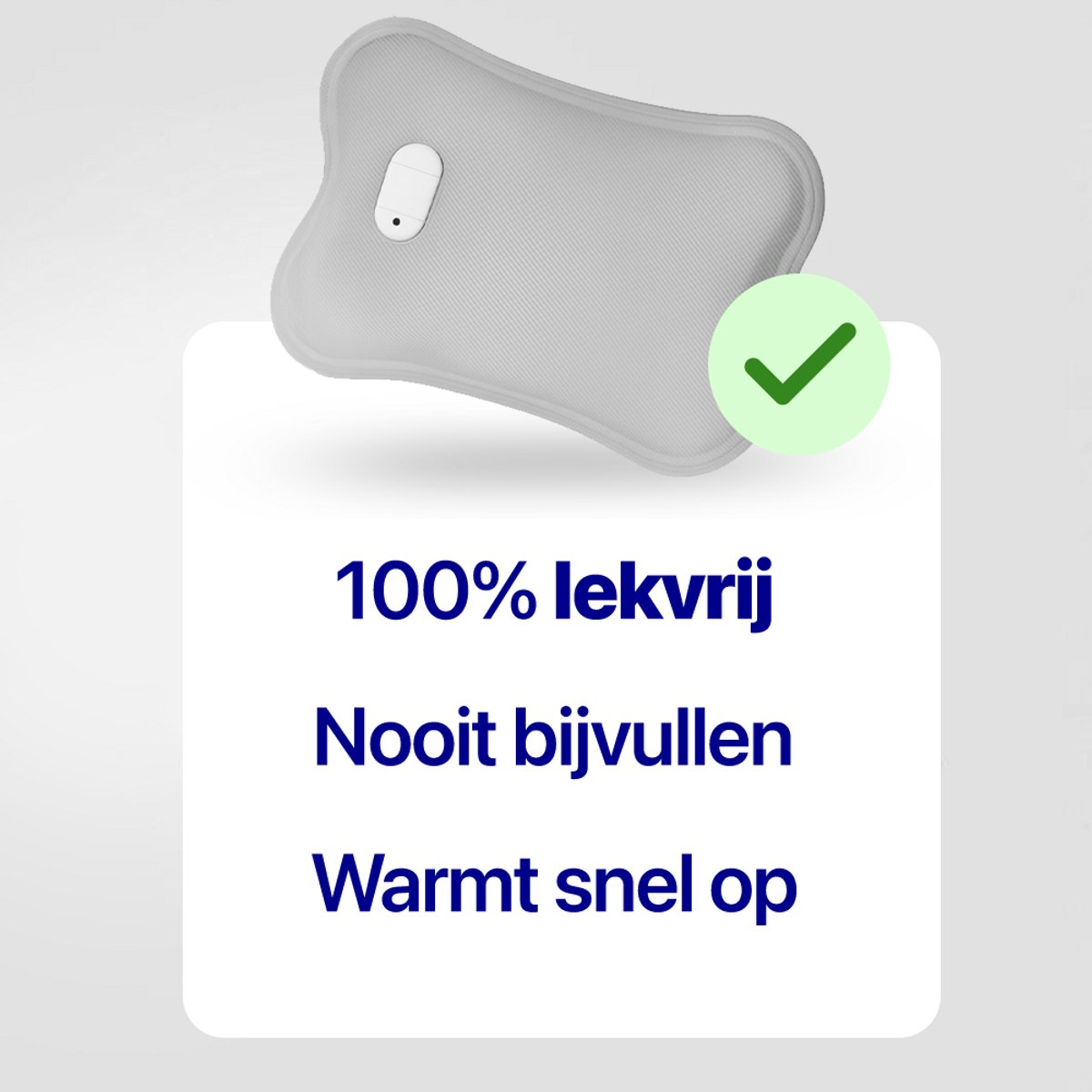 Living Needs Elektrische Kruik – Grijs – Oplaadbare Warmwaterkruik - Image 3