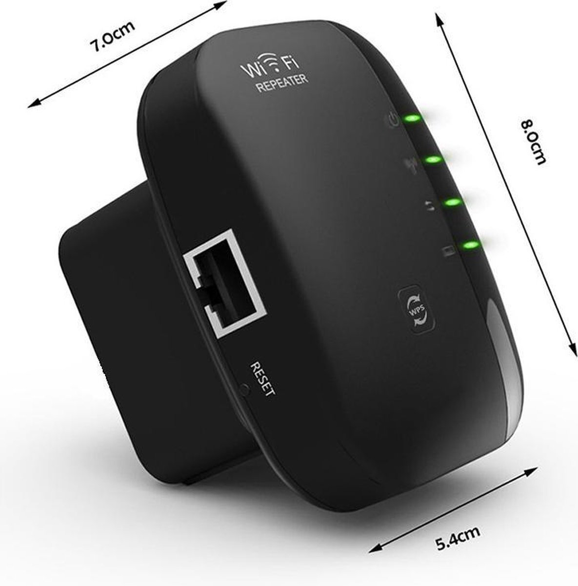 Living Needs WiFi Versterker Stopcontact – 1200 Mbps – Plug & Play – Zwart - Image 3
