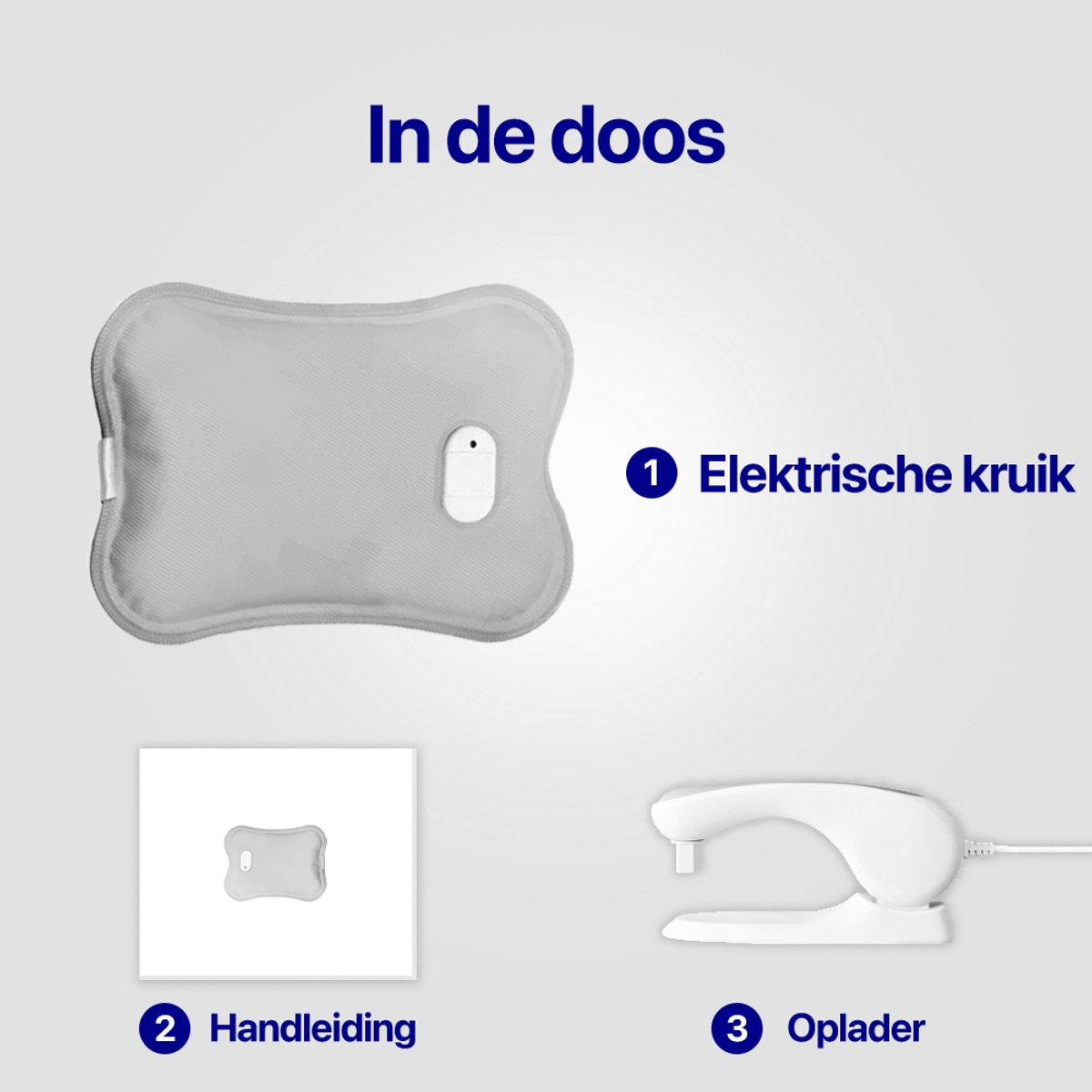 Living Needs Elektrische Kruik – Grijs – Oplaadbare Warmwaterkruik - Image 7