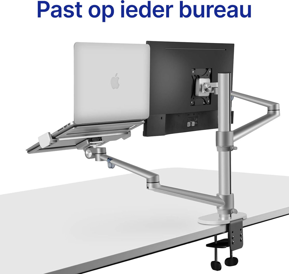 Living Needs Monitor Arm – 2 Schermen – Zwart – Inclusief Draadloze Muis en Toetsenbord - Image 5
