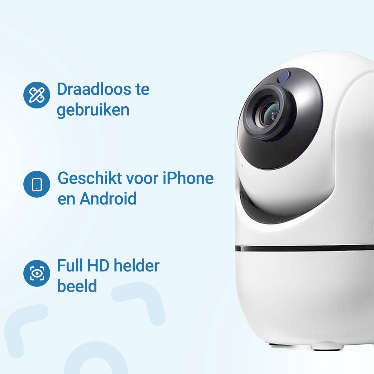 Living Needs - Babyfoon met Camera en App - Wit - Full HD en Nachtzicht - Baby monitor met Geluids- en Bewegingsdetectie - Image 6