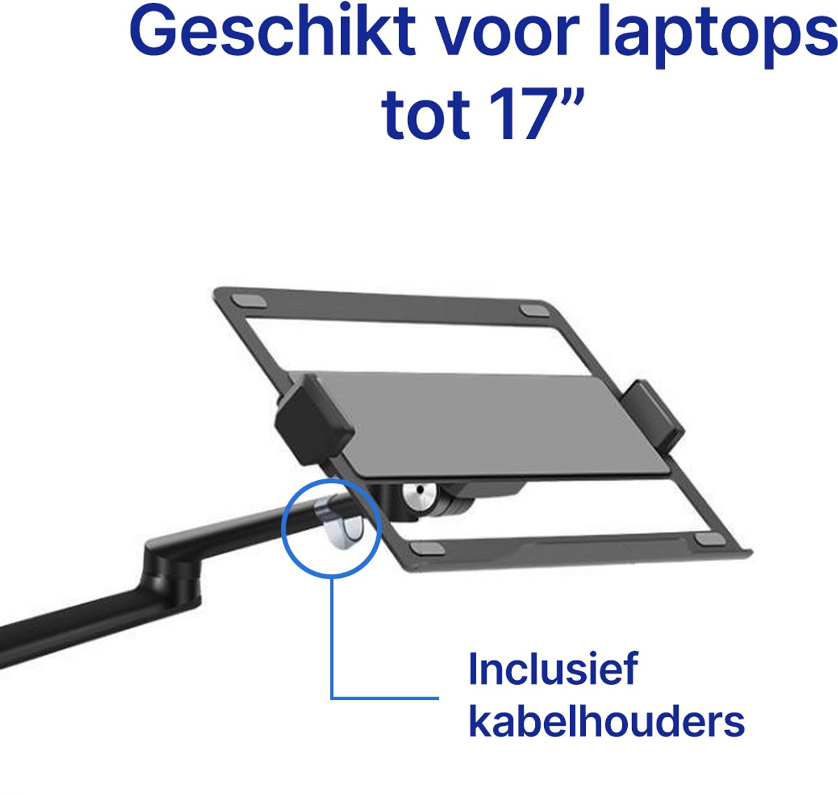 Living Needs Monitor Arm – 2 Schermen – Zwart – Inclusief Draadloze Muis en Toetsenbord - Image 4