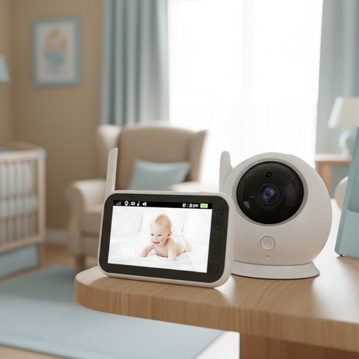 Living Needs - HD Babyfoon met Camera - Nachtzicht & Zoomfunctie - 300m Bereik - Met 8 Slaapliedjes - Image 7