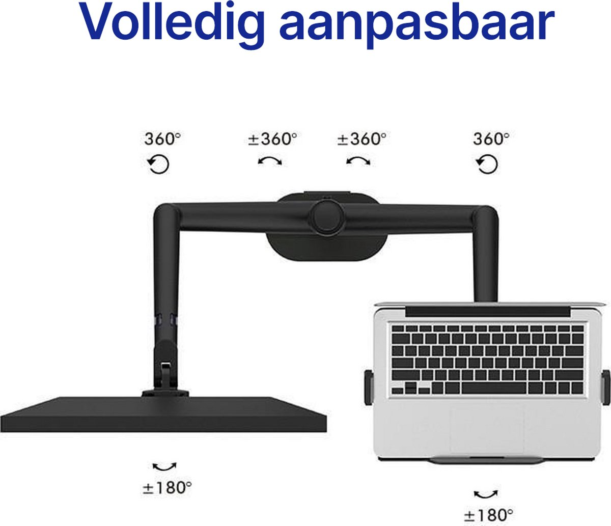 Living Needs Monitor Arm – 2 Schermen – Zwart – Inclusief Draadloze Muis en Toetsenbord - Image 7