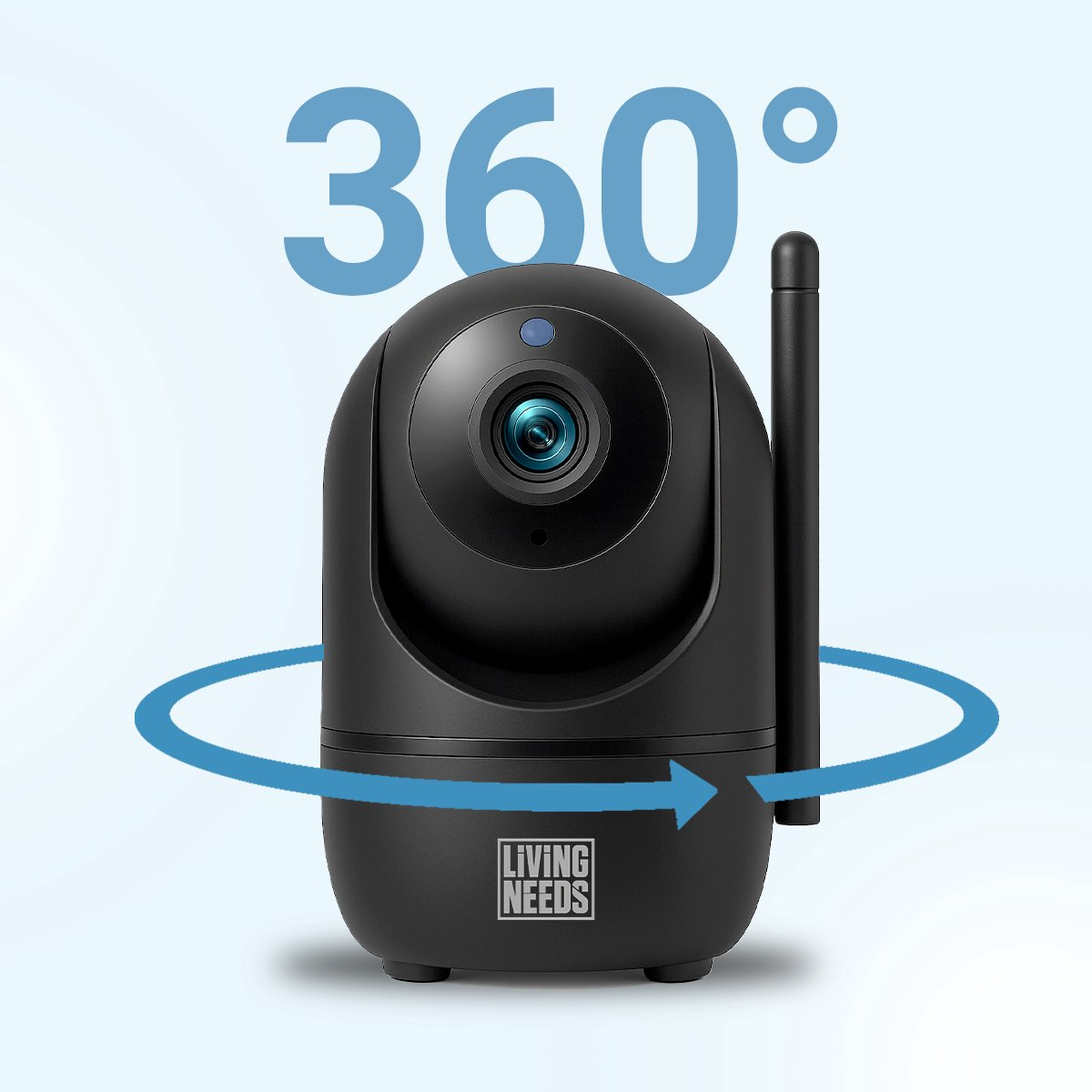 Living Needs – Babyfoon met Camera en App – Zwart – Full HD Nachtzicht – Baby monitor met Geluids- en Bewegingsdetectie - Image 2