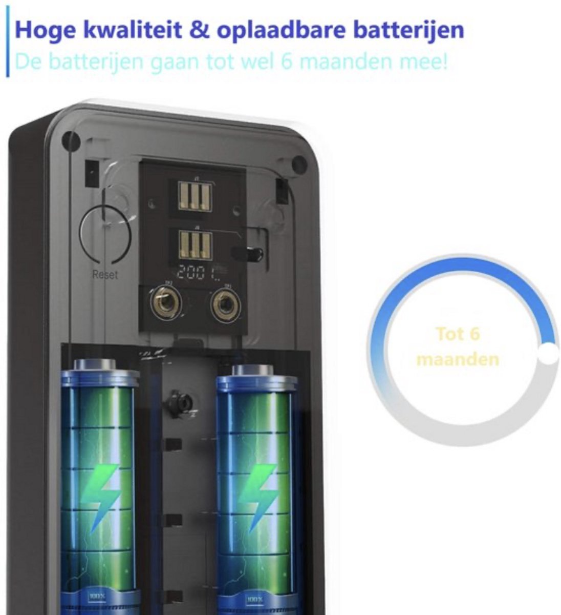 Living Needs – Draadloze Deurbel – HD Video Deurbel – Deurbel met Camera – 1080P HD Wit - Image 3