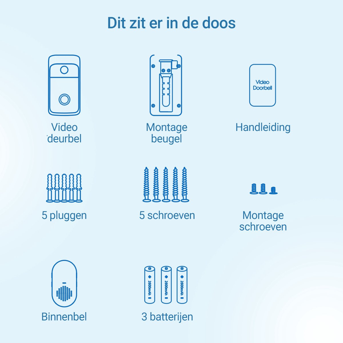 Living Needs – Slimme Video Deurbel met Camera – Donkergrijs – Full HD – Nachtzicht – App & Bewegingsmelder – Draadloos - Image 2