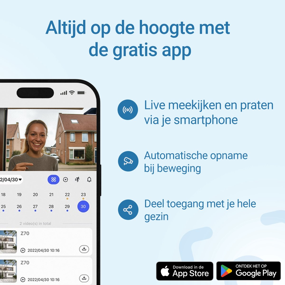 Living Needs – Slimme Video Deurbel met Camera – Full HD – Nachtzicht – App & Bewegingsmelder – Draadloos - Image 5