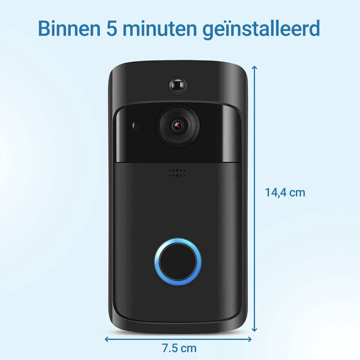 Living Needs – Slimme Video Deurbel met Camera – Full HD – Nachtzicht – App & Bewegingsmelder – Draadloos - Image 4